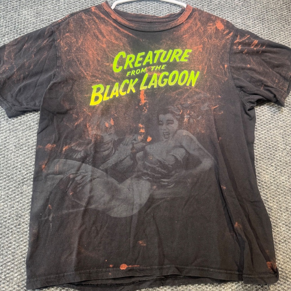 Rock Rebel Universal Monsters Creature from the Black Lagoon Bleach Wash Tee L